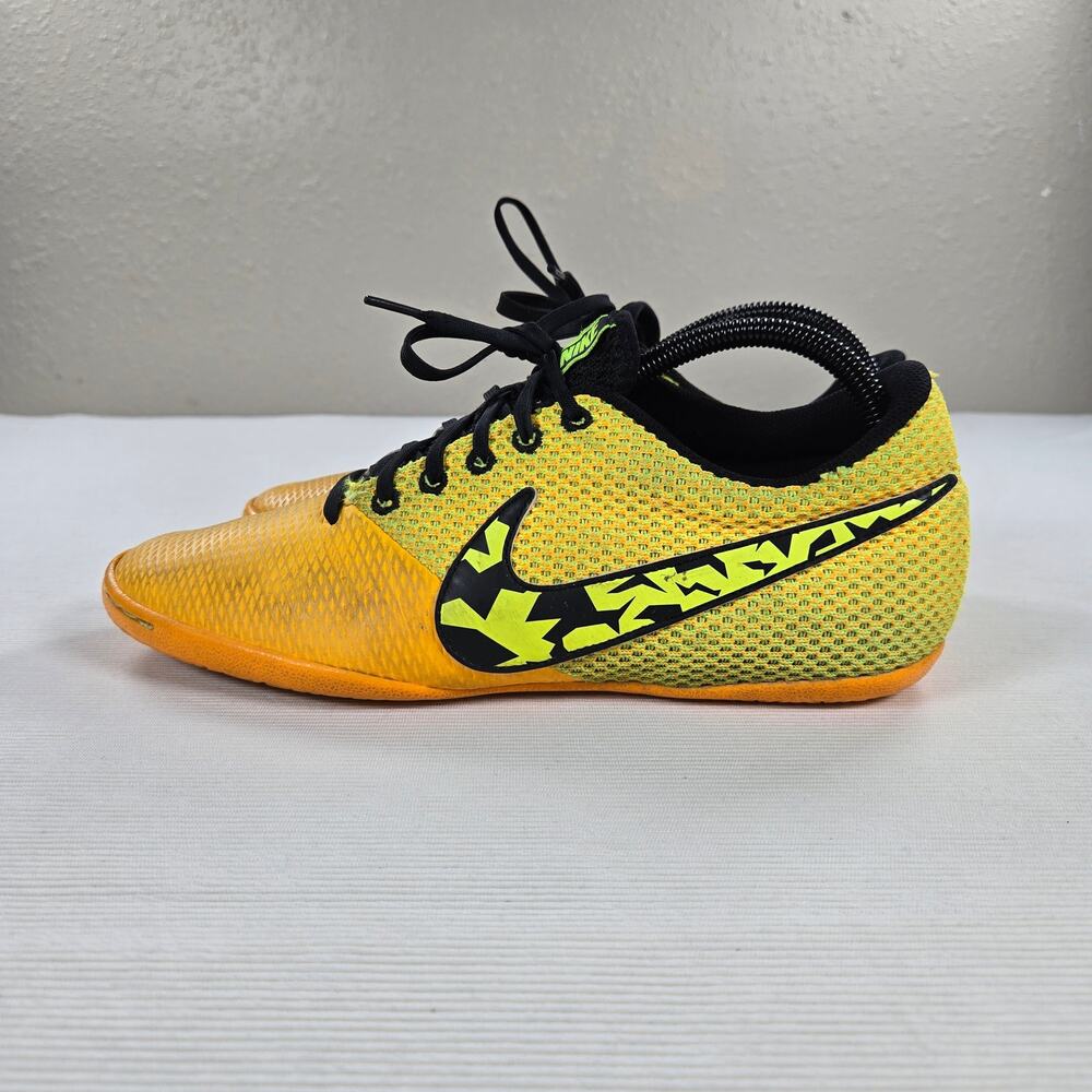 Nike FC Elastic Pro III IC Orange Yellow Indoor Soccer Shoes Men's Size 9.5